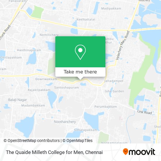 The Quaide Milleth College for Men map