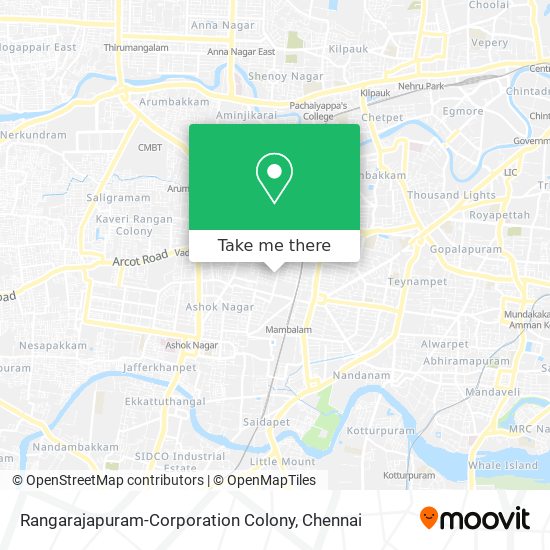 Rangarajapuram-Corporation Colony map