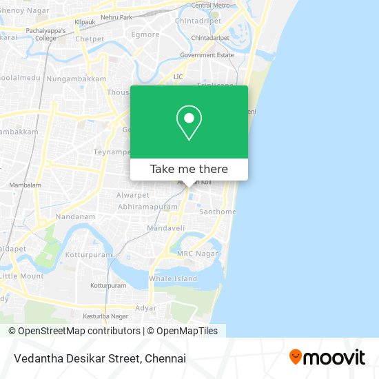 Vedantha Desikar Street map
