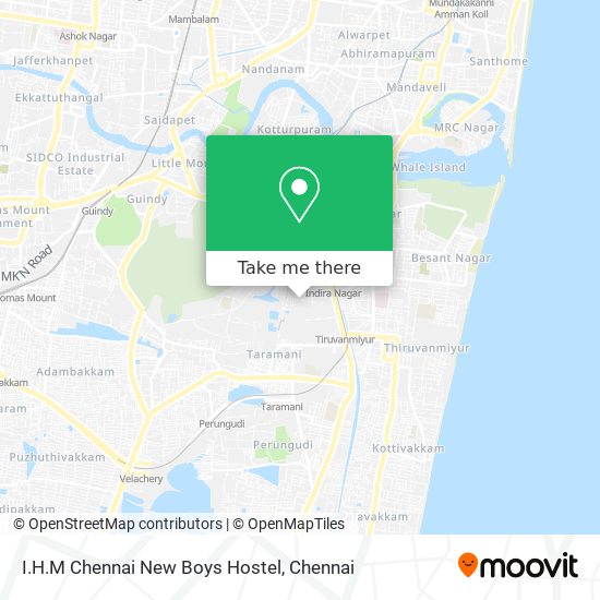 I.H.M Chennai New Boys Hostel map
