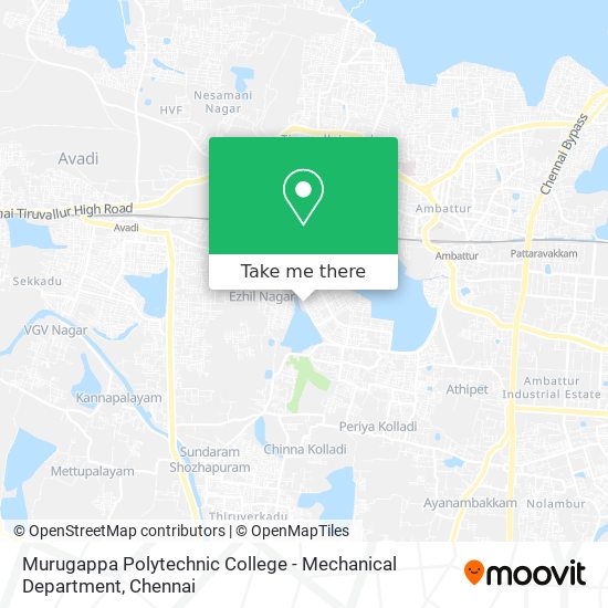 Murugappa Polytechnic College - Mechanical Department map