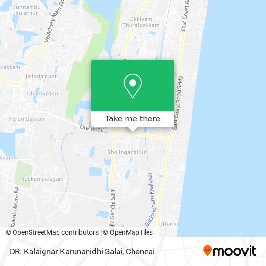DR. Kalaignar Karunanidhi Salai map