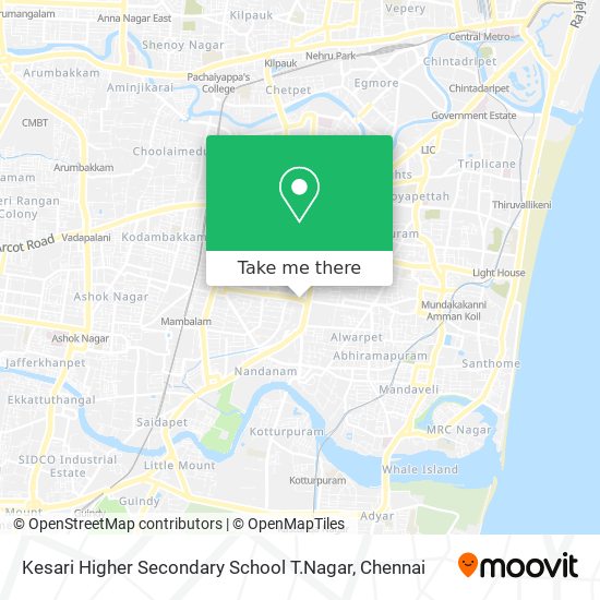 Kesari Higher Secondary School T.Nagar map