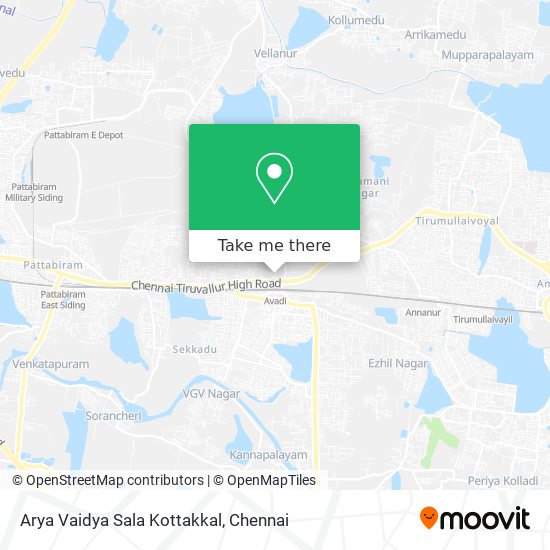 Arya Vaidya Sala Kottakkal map