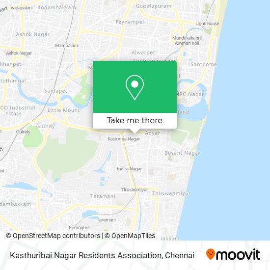 Kasthuribai Nagar Residents Association map