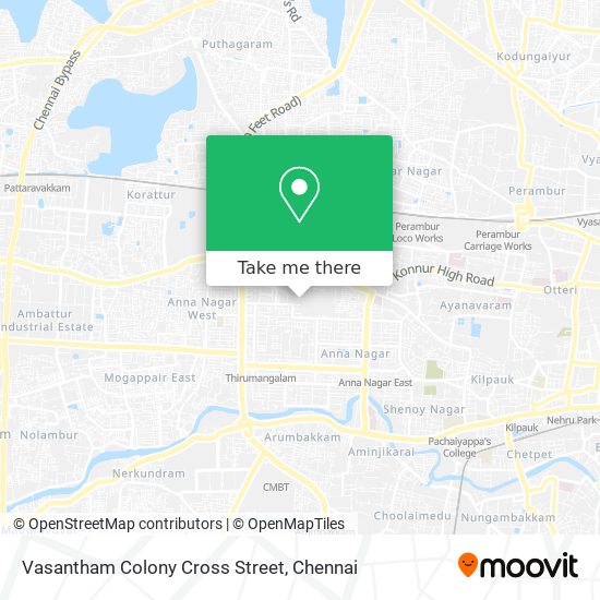 Vasantham Colony Cross Street map