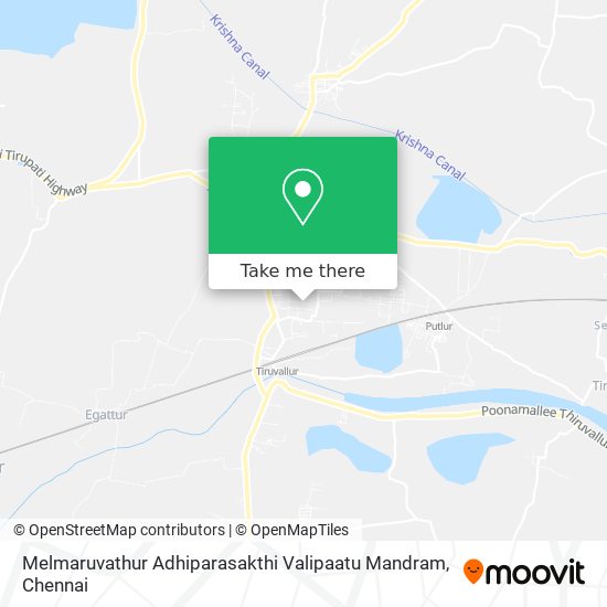 Melmaruvathur Adhiparasakthi Valipaatu Mandram map