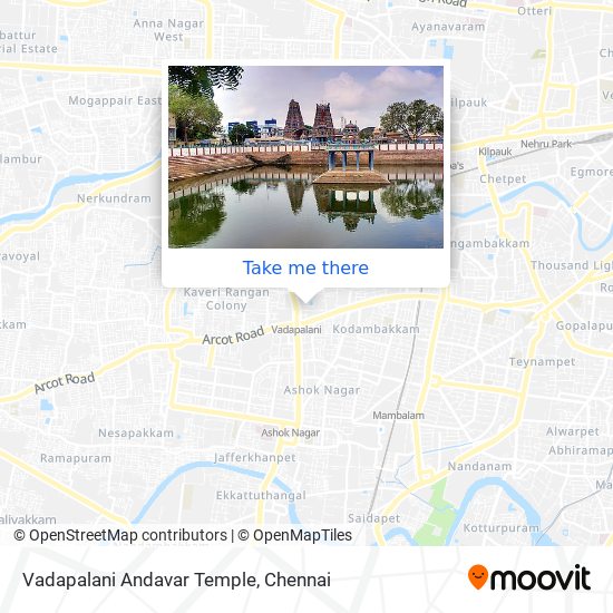 Vadapalani Andavar Temple map