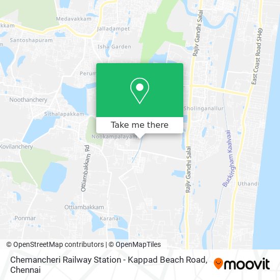 Chemancheri Railway Station - Kappad Beach Road map