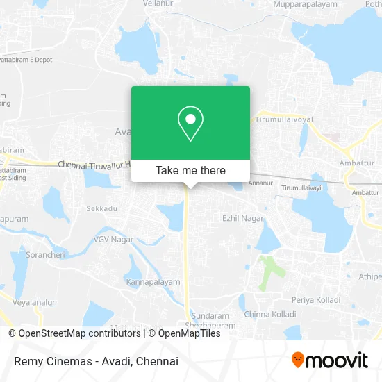 Remy Cinemas - Avadi map