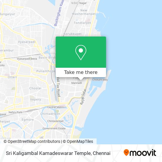 Sri Kaligambal Kamadeswarar Temple map