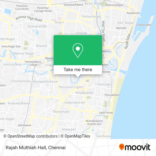 Rajah Muthiah Hall map