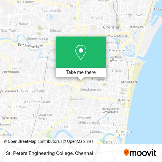 ST. Peters Engineering College map