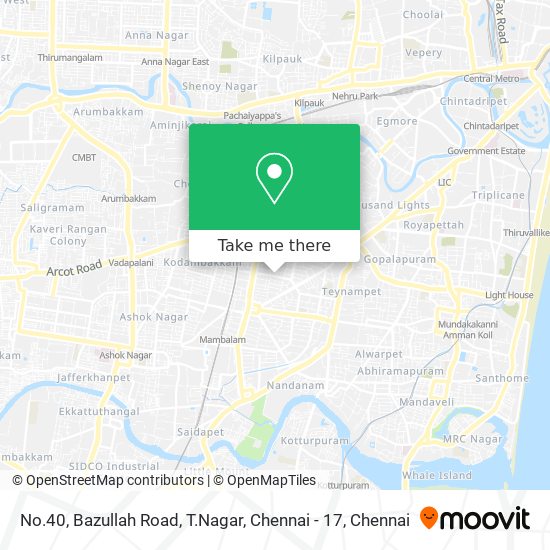 No.40, Bazullah Road, T.Nagar, Chennai - 17 map