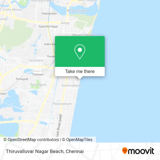Thiruvalluvar Nagar Beach map
