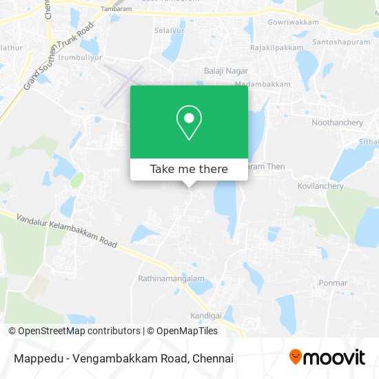 Mappedu - Vengambakkam Road map