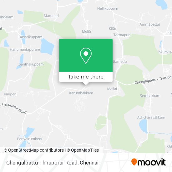 Chengalpattu-Thiruporur Road map