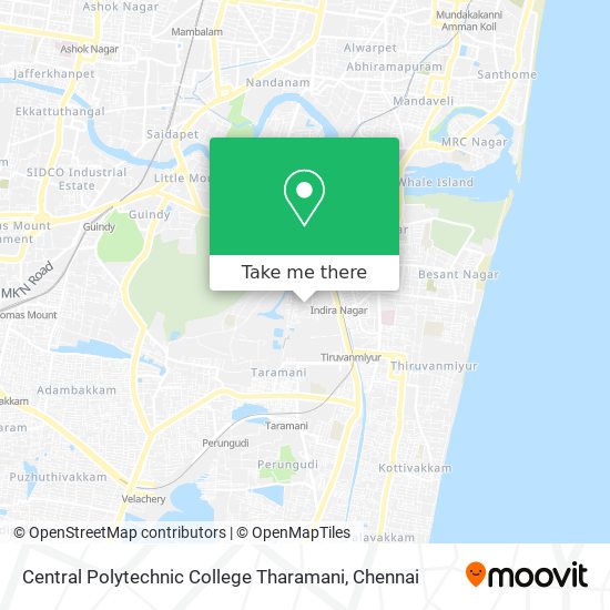 Central Polytechnic College Tharamani map