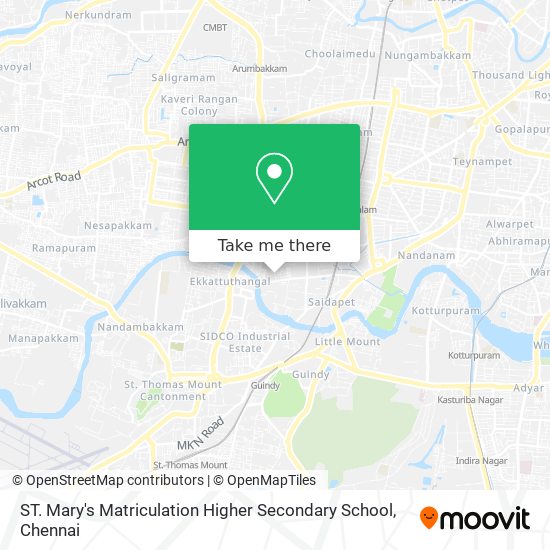 ST. Mary's Matriculation Higher Secondary School map