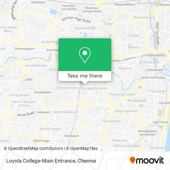 Loyola College-Main Entrance map