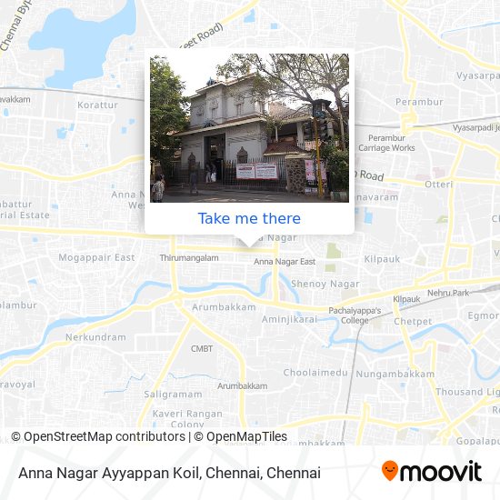 Anna Nagar Ayyappan Koil, Chennai map