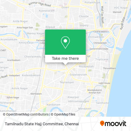 Tamilnadu State Hajj Committee map