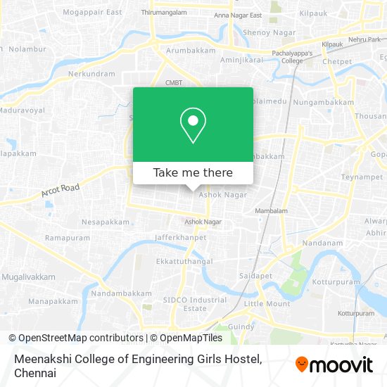 Meenakshi College of Engineering Girls Hostel map