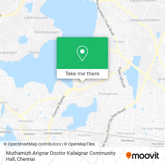 Muthamizh Arignar Doctor Kalaignar Community Hall map