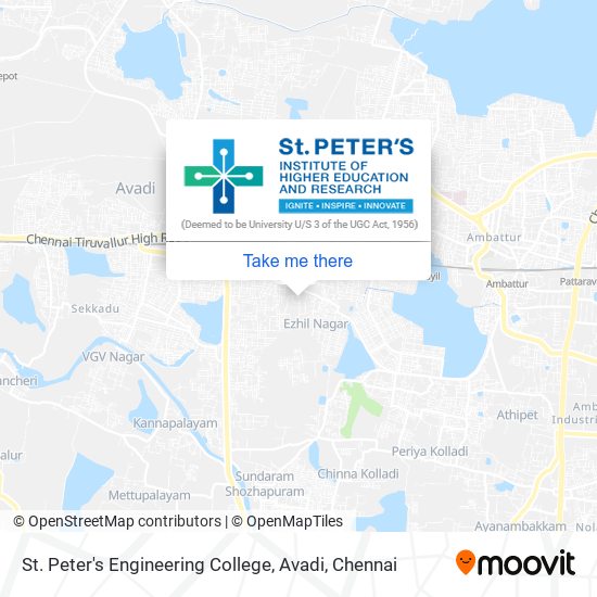 St. Peter's Engineering College, Avadi map