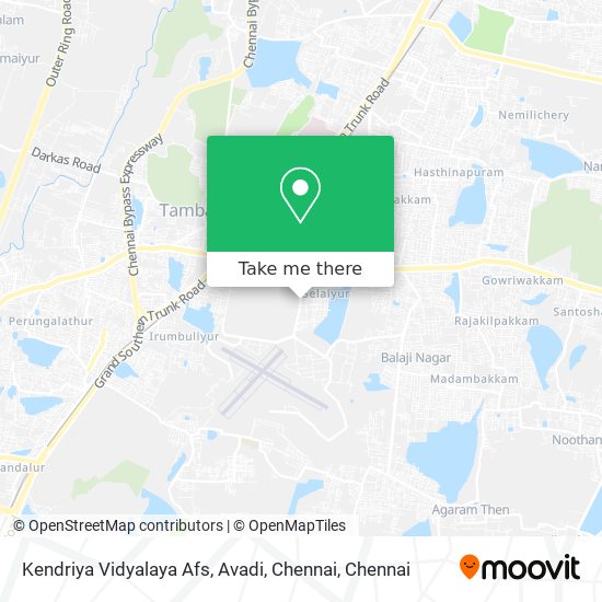 Kendriya Vidyalaya Afs, Avadi, Chennai map