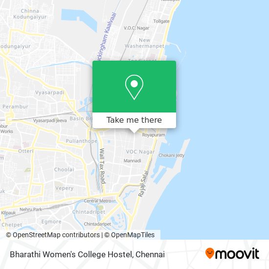 Bharathi Women's College Hostel map