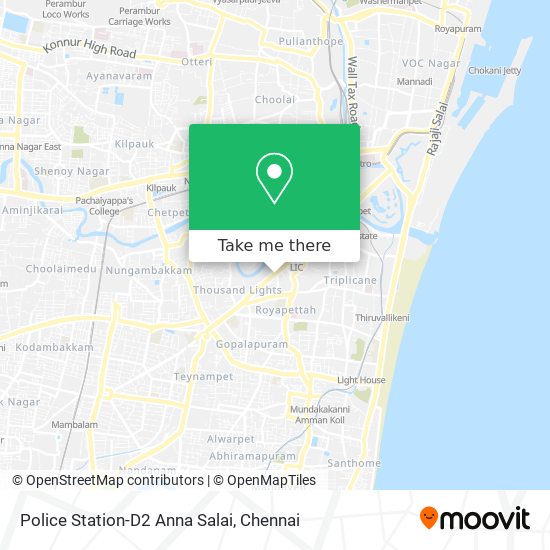 Police Station-D2 Anna Salai map