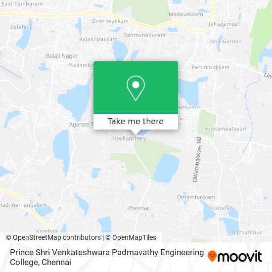 Prince Shri Venkateshwara Padmavathy Engineering College map