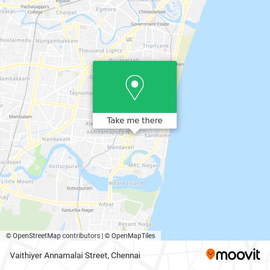Vaithiyer Annamalai Street map