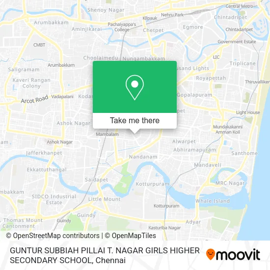 Chennai To Guntur Route Map How To Get To Guntur Subbiah Pillai T. Nagar Girls Higher Secondary School  In Mambalam Gundy By Bus, Train Or Metro?