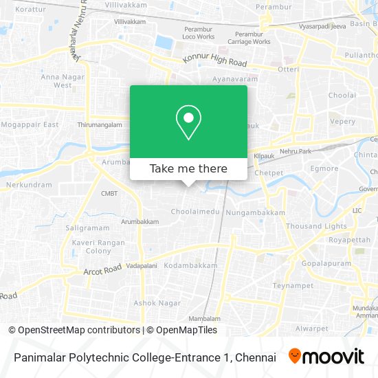 Panimalar Polytechnic College-Entrance 1 map