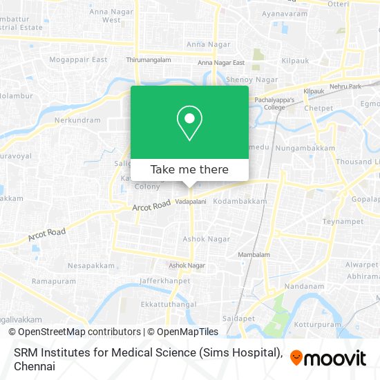 SRM Institutes for Medical Science (Sims Hospital) map