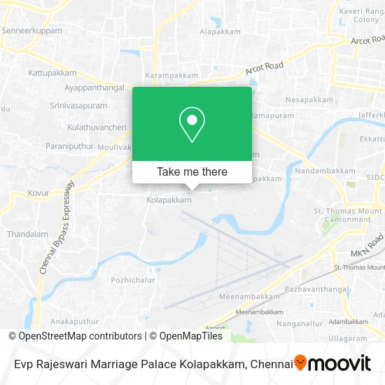 Evp Rajeswari Marriage Palace Kolapakkam map