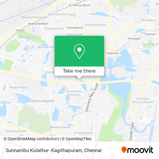 Sunnambu Kolathur- Kagithapuram map