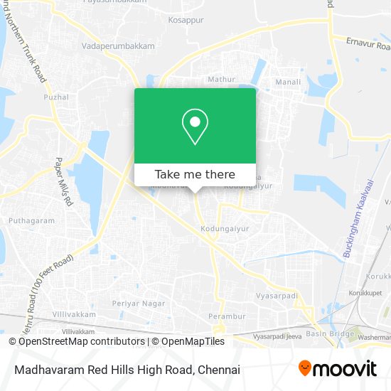 Madhavaram Red Hills High Road map