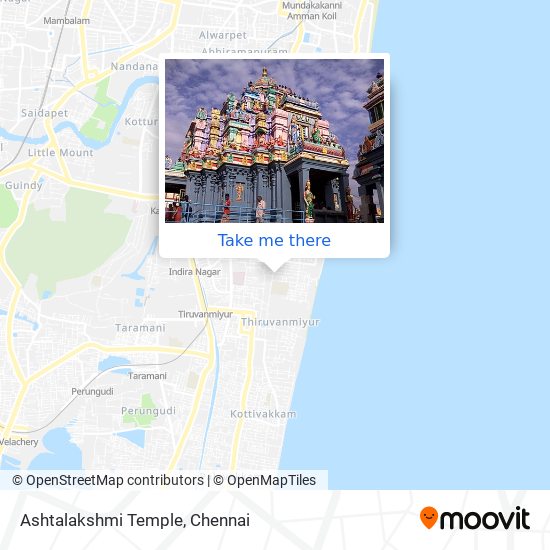 Ashtalakshmi Temple map