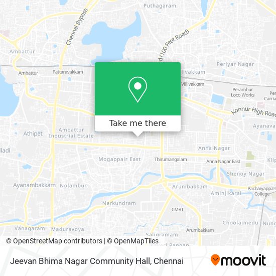 Jeevan Bhima Nagar Community Hall map