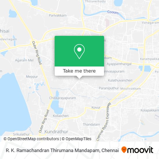 R. K. Ramachandran Thirumana Mandapam map