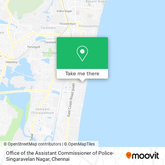 Office of the Assistant Commissioner of Police-Singaravelan Nagar map
