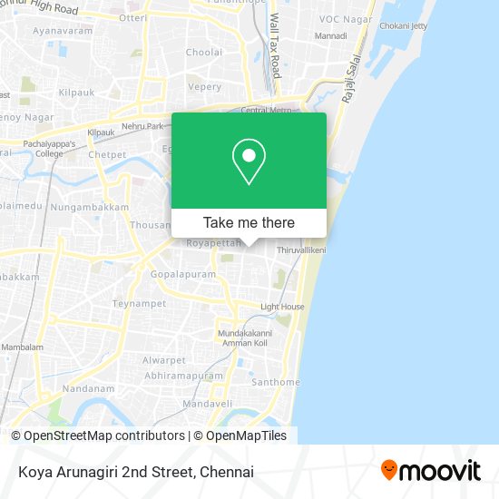 Koya Arunagiri 2nd Street map