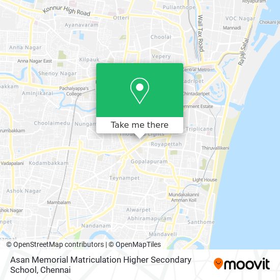 Asan Memorial Matriculation Higher Secondary School map