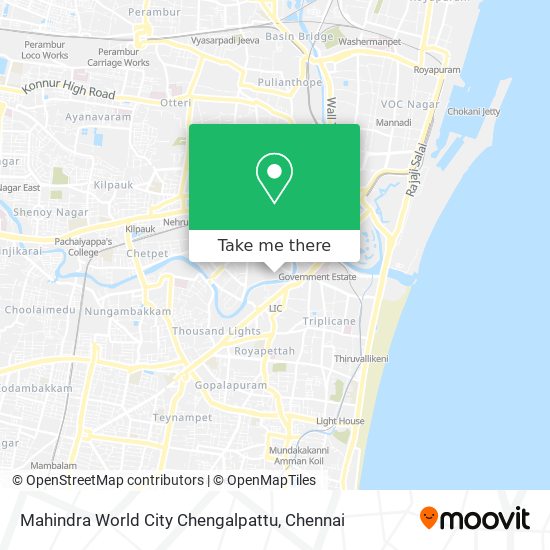 Mahindra World City Chengalpattu map