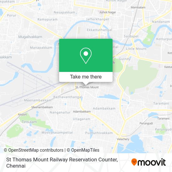How to get to St Thomas Mount Railway Reservation Counter in Mambalam