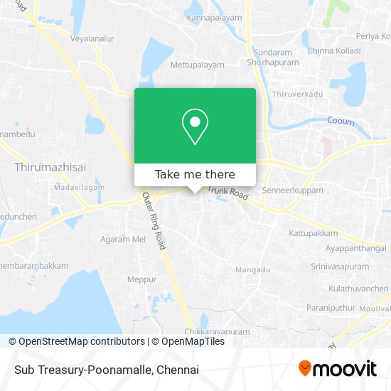 Sub Treasury-Poonamalle map