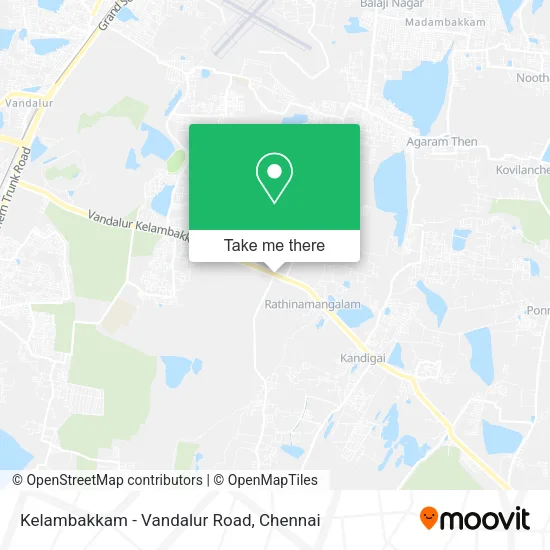 Kelambakkam - Vandalur Road map